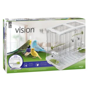 Cage Vision M01 pour oiseaux de taille moyenne, grillage étroit
