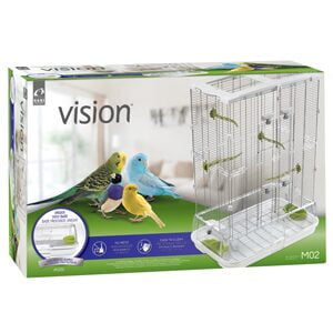 Cage Vision M02 pour oiseaux de taille moyenne, grillage étroit
