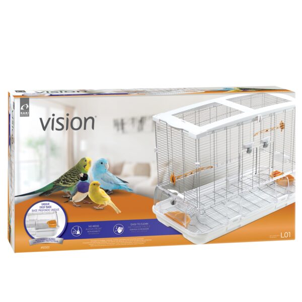 Cage Vision L01 pour oiseaux de grande taille, grillage étroit