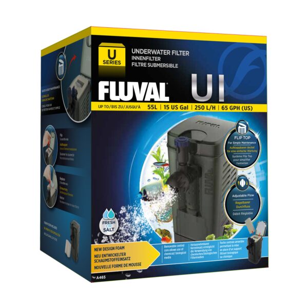 Filtre submersible Fluval U1, pour aquariums jusqu’à 55 L (15 gal US)