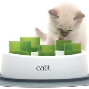 Jouet chat distributeur : tubes à croquettes Catit Senses