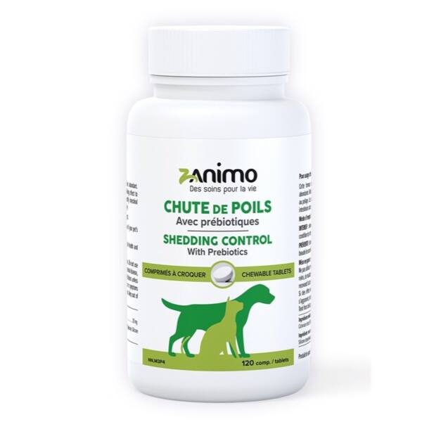 Shedding Control with Prebiotics for Dogs & Cats, Chewable Tablets - Zanimo