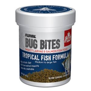 Microgranulés pour poissons tropicaux de moyenne à grande taille, 45 g - Fluval Bug Bites