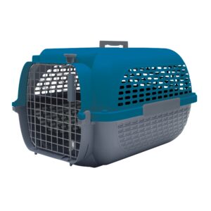 Cage Voyageur Dogit pour chiens, grise et bleu foncé