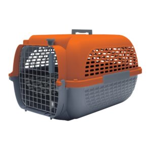 Cage Voyageur Dogit pour chiens, grise et orange