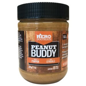 Beurre d'arachide avec Citrouille - Peanut Buddy 325 g. - Hero Dog Treats