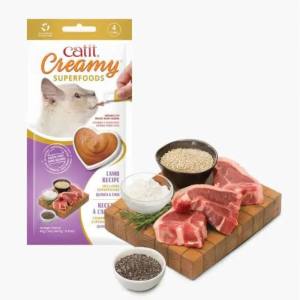 Catit Creamy Superfood Treats - Lamb Recipe with Quinoa and Chia - 4 pack