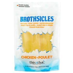 Sucettes Glacées pour Chiens au Bouillon de Poulet « Brothsicles », 5 x 40ml – This & That