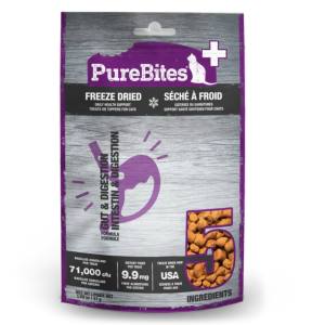 Gâteries Séchées à Froid pour Chats, Intestin et Digestion, 31g - PureBites+