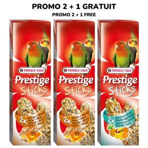 Trio 2+1 Bâtonnets Prestige Sticks pour Petit Perroquet 6 x 70g – Versele-Laga