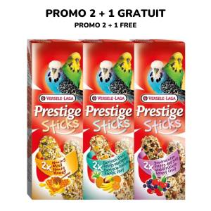 Trio 2+1 Bâtonnets Prestige Sticks pour Perruches 6 x 30g – Versele-Laga