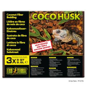Substrat tropical Coco Husk (Fibre de Noix de Coco) Exo Terra pour Reptiles, bloc, 3x 8,8 L (8 qt)