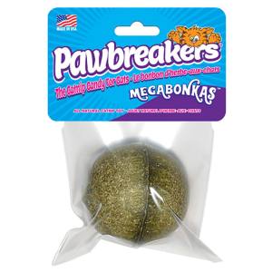 Balle « MegaBonkas » Gâterie d’Herbe à Chat Naturel Compressé, 99g – Pawbreakers