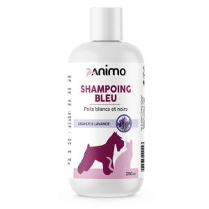 Shampoing Bleu pour Poils Blancs et Noirs - Chiens et Chats - Zanimo