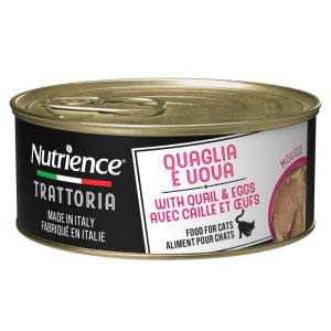 Conserve en Mousse pour Chat avec Caille et Oeufs, 85 g – Nutrience Trattoria