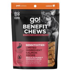 Gâteries Tendres pour Chiens au Saumon, 170g – Sensibilités – Go! Benefit Chews