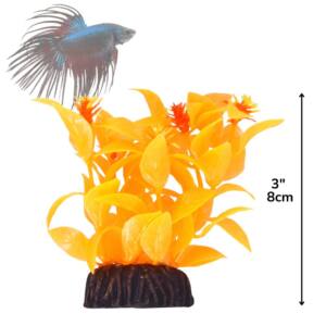 Petite Plante Ludwigia Orange Décorative pour Aquarium, 8cm