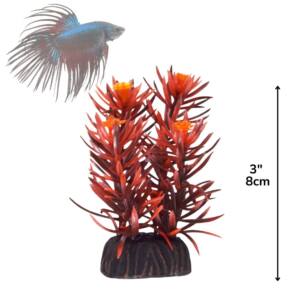 Petite Plante Rotala Indica Rouge Décorative pour Aquarium, 8cm